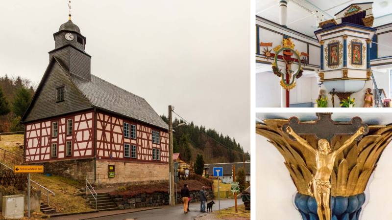 Einfacher läuten in Vesser. Die Glocke hängt bei dieser Kirche nicht im Turm sondern steht direkt neben dem Hintereingang.