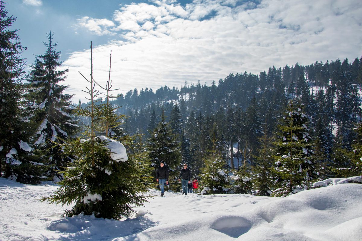 Der Aufstieg über den Eckerlochstieg ist auch im Winter eine schweißtreibende Angelegenheit.