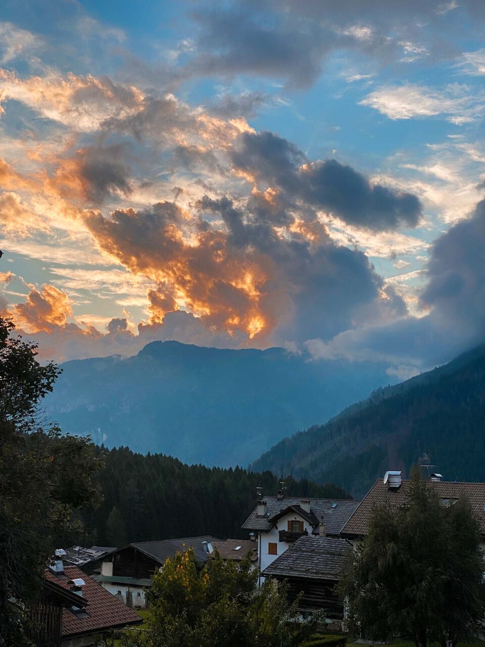 Sonnenuntergang in Bellamonte