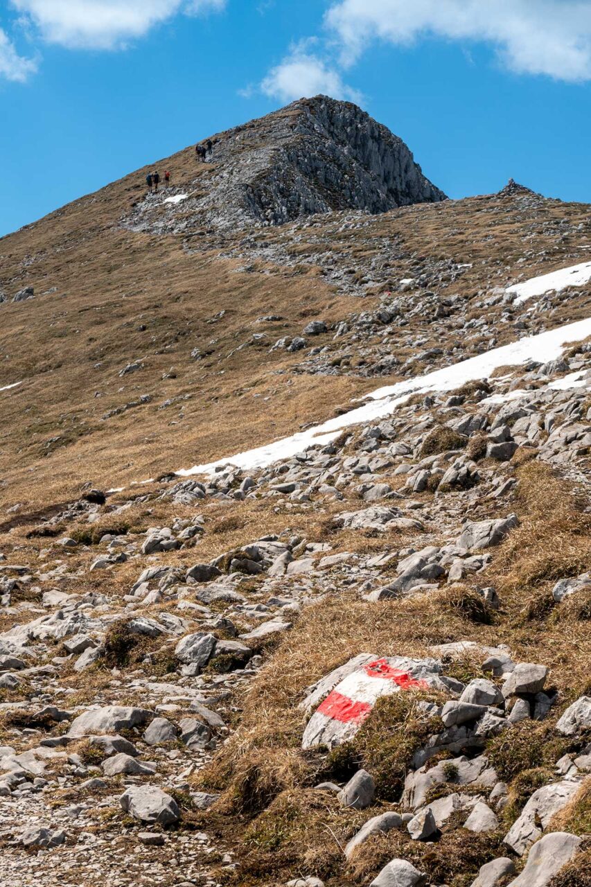 Der Weg zum eigentlichen Gipfel ist gut markiert