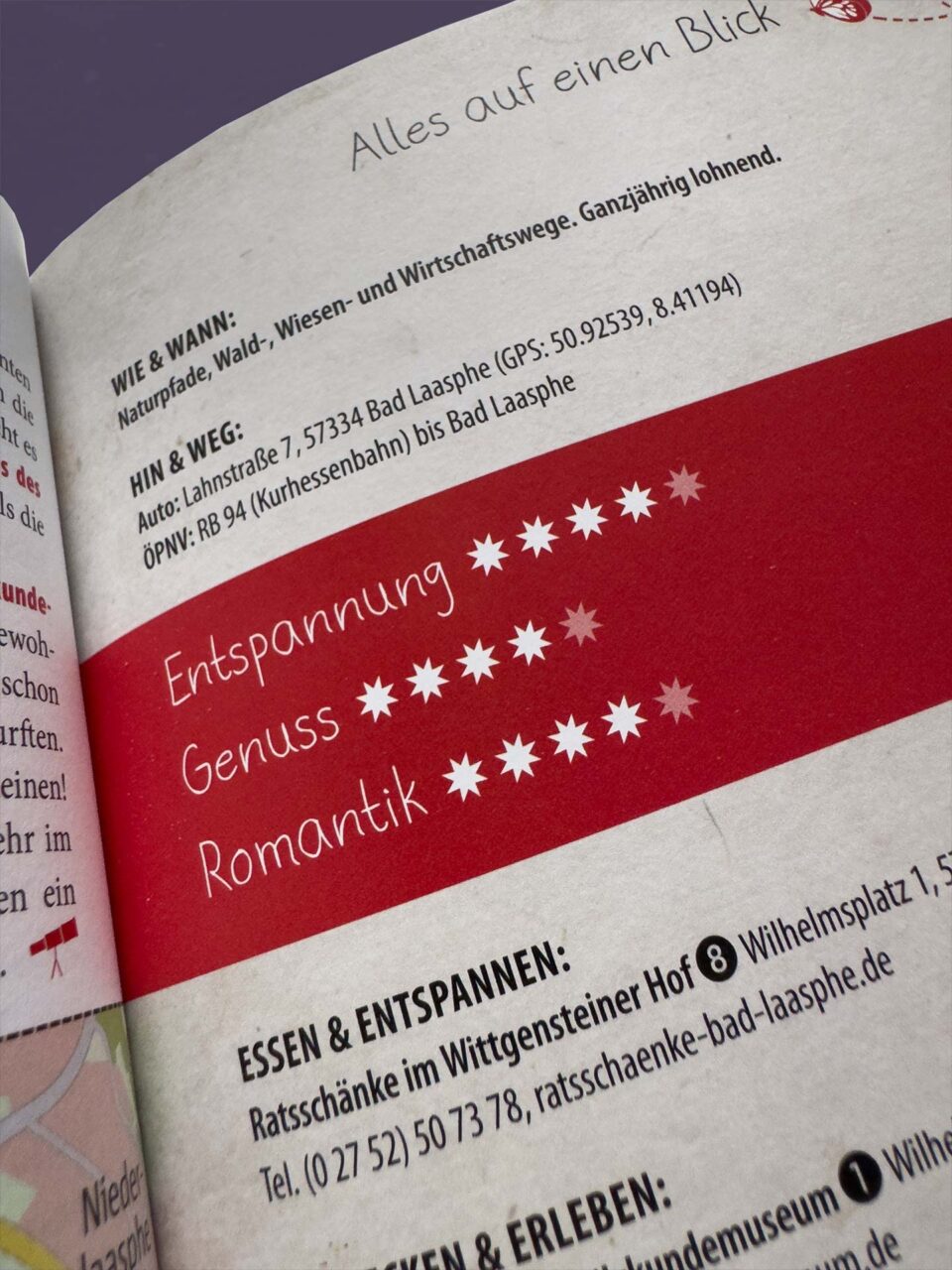 Von Auszeit bis Panorama: Jede Tour wird ausführlich beschrieben.