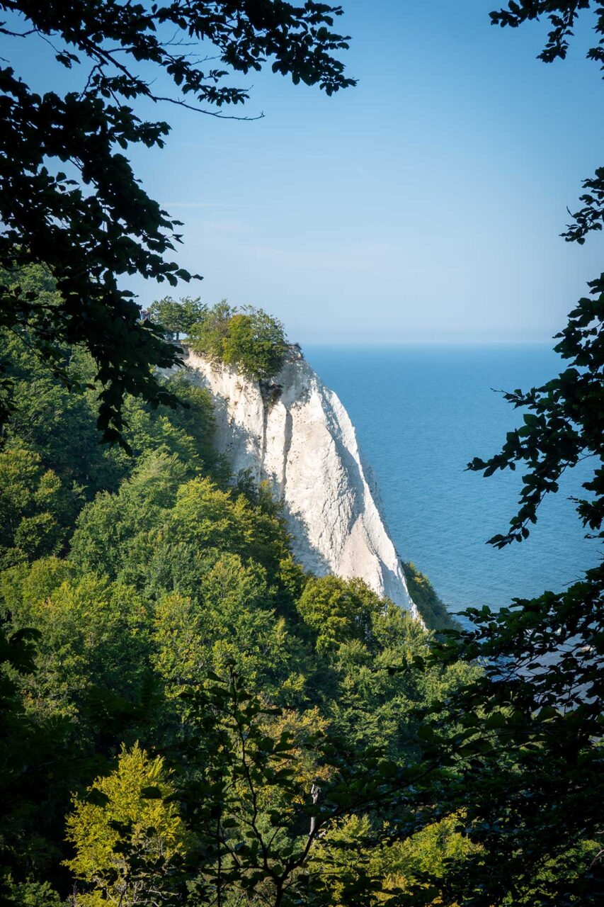 Der Königsstuhl der Stubbenkammer von der Victoria-Sicht gesehen
