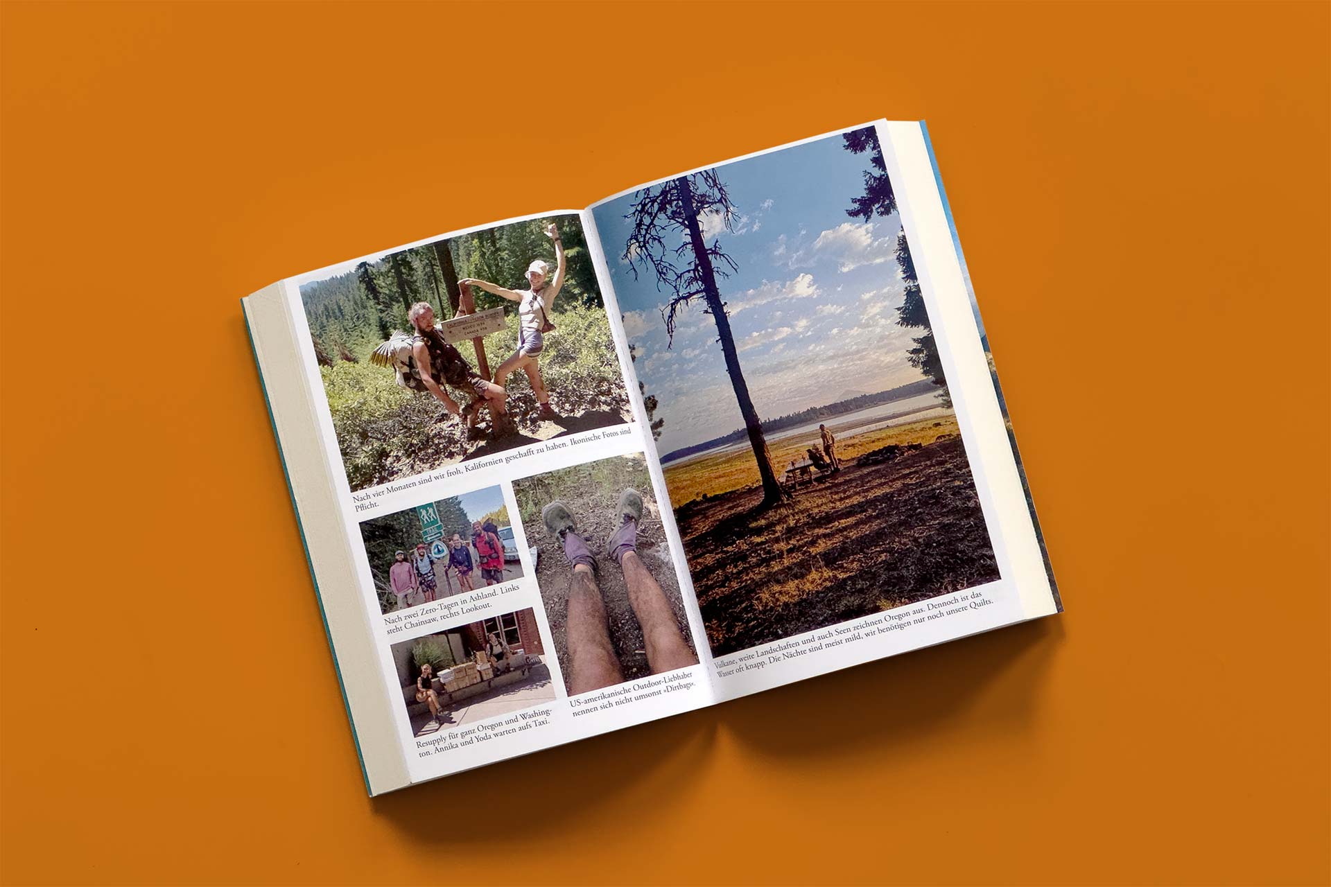 Im Mittelteil des Buchs: Fotografische Eindrücke von Dziambors Pacific Crest Trail