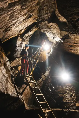 Tief geht es hinunter in die Grube Assberg