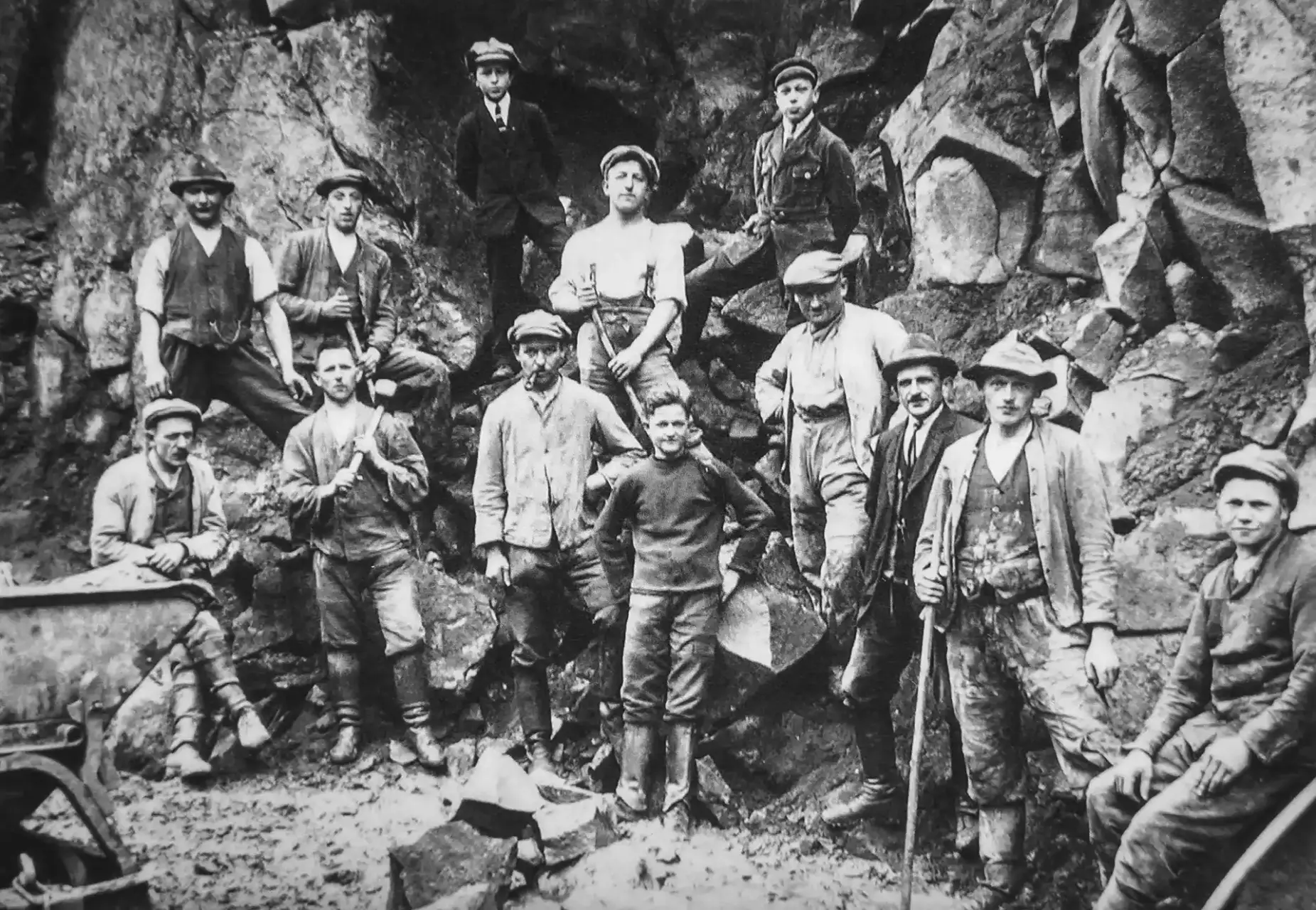 Historische Aufnahme, Ausstellung im Basaltpark Bad Marienberg